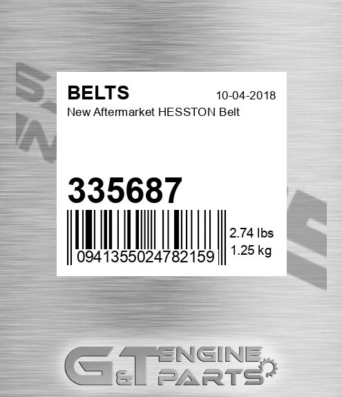 335687 New Aftermarket HESSTON Belt