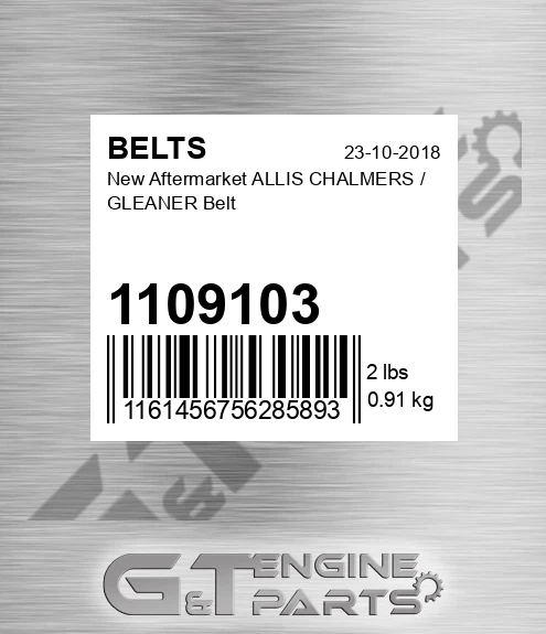 1109103 New Aftermarket ALLIS CHALMERS / GLEANER Belt