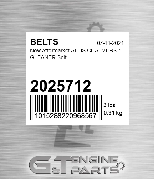 2025712 New Aftermarket ALLIS CHALMERS / GLEANER Belt