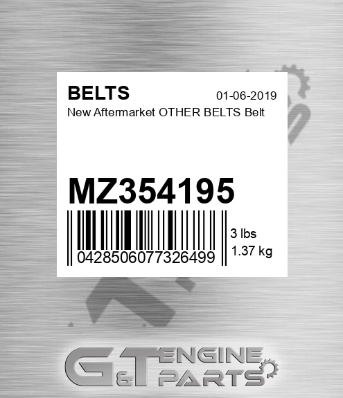 MZ354195 New Aftermarket OTHER BELTS Belt