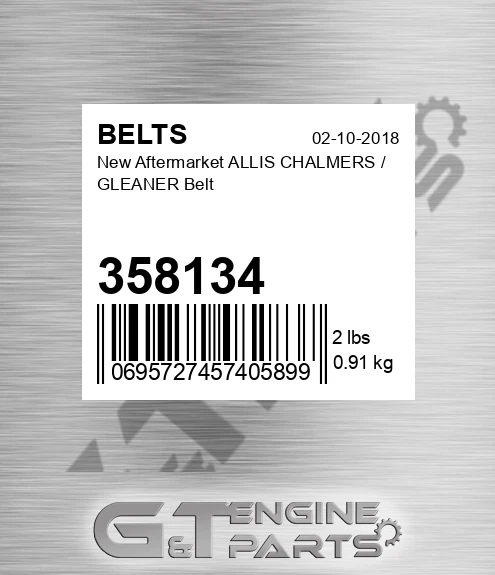 358134 New Aftermarket ALLIS CHALMERS / GLEANER Belt