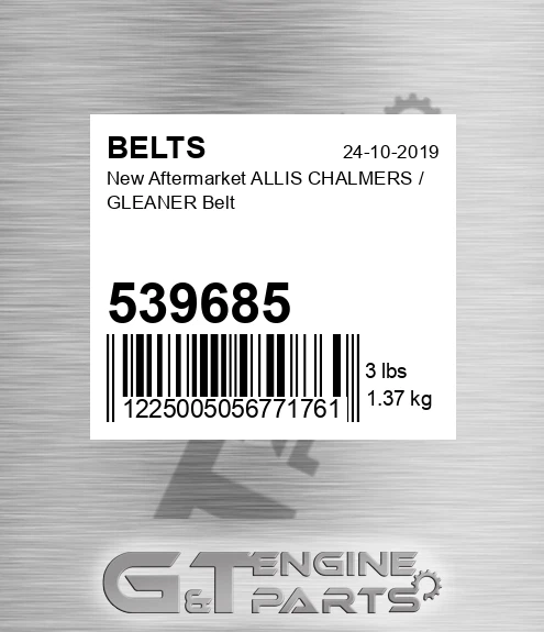 539685 New Aftermarket ALLIS CHALMERS / GLEANER Belt