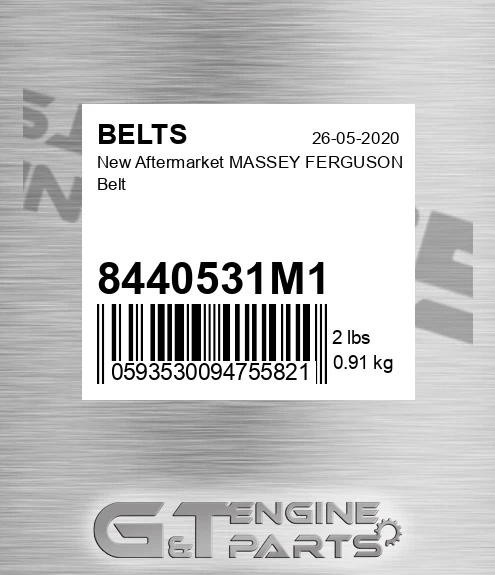 8440531M1 New Aftermarket MASSEY FERGUSON Belt