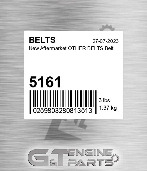 5161 New Aftermarket OTHER BELTS Belt