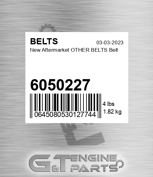 6050227 New Aftermarket OTHER BELTS Belt