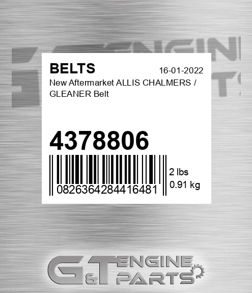 4378806 New Aftermarket ALLIS CHALMERS / GLEANER Belt