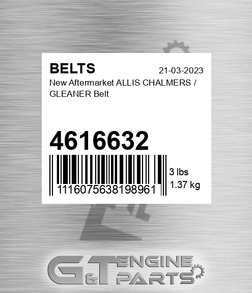 4616632 New Aftermarket ALLIS CHALMERS / GLEANER Belt