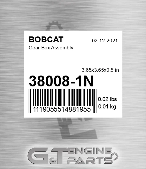 38008-1N Gear Box Assembly