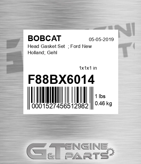 F88BX6014 Head Gasket Set ; Ford New Holland; Gehl