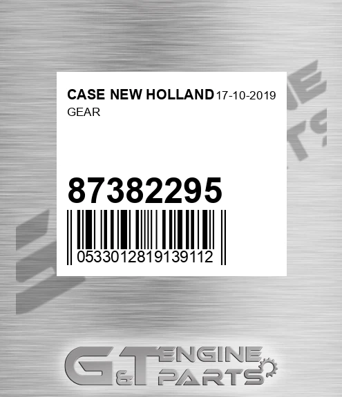 87382295 Gear for Case New Holland
