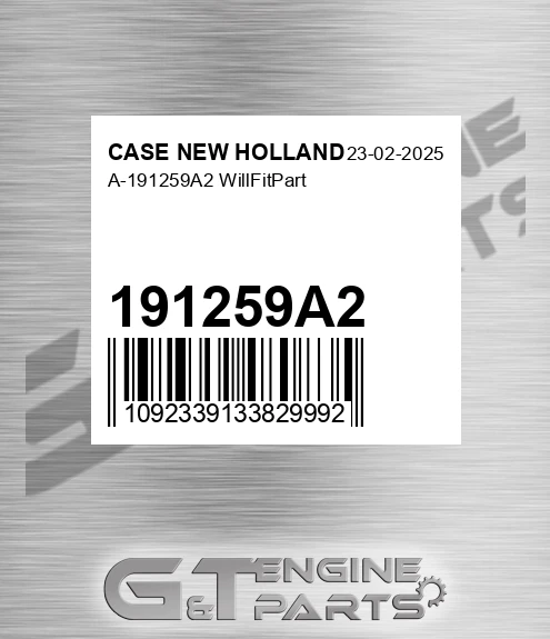 191259A2 A- Willfitpart for CASE NEW HOLLAND