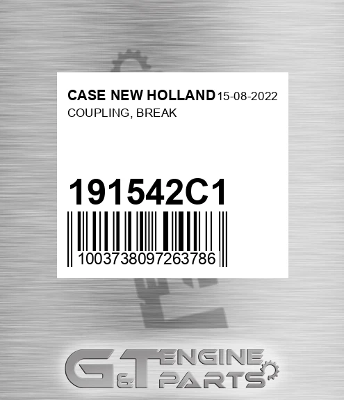 191542C1 Coupling, Break for CASE NEW HOLLAND