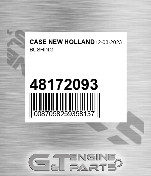 48172093 BUSHING made to fit Case New Holland