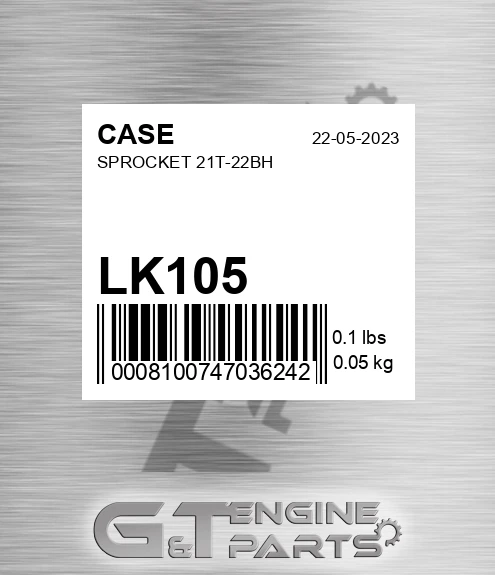 LK105 Sprocket 21t-22bh
