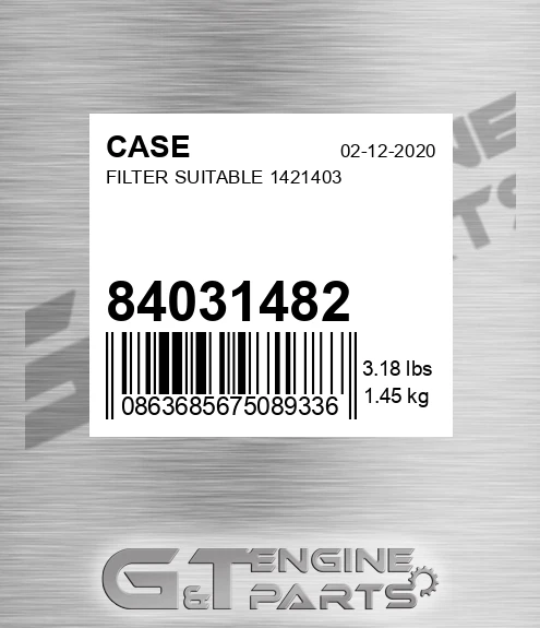 84031482 Filter Suitable 1421403