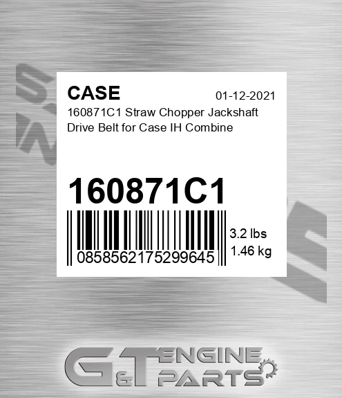 160871C1 Straw Chopper Jackshaft Drive Belt For Ih Combine for CASE