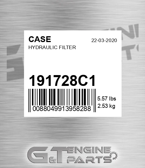 191728C1 Hydraulic Filter for CASE