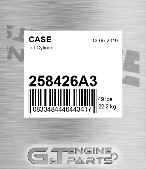 258426A3 Tilt Cylinder for CASE