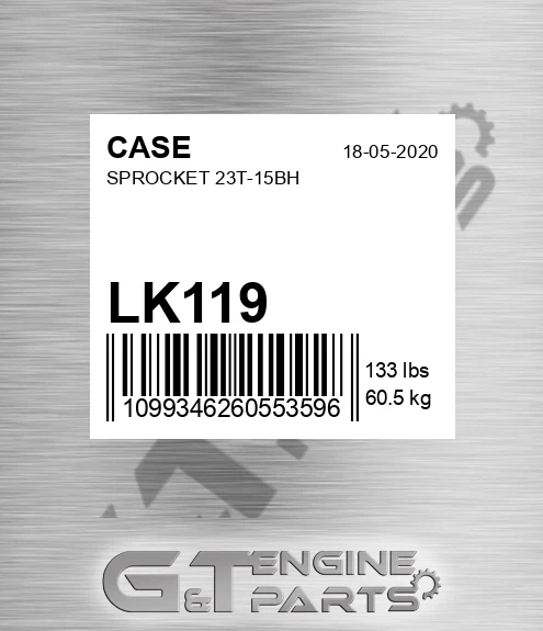 LK119 Sprocket 23t-15bh