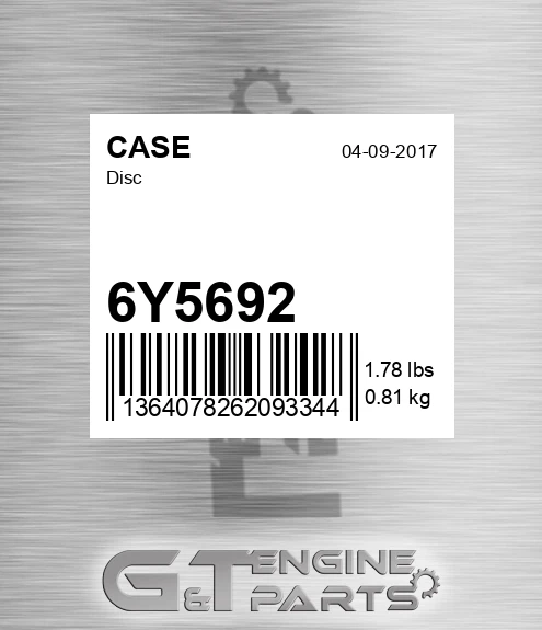 6Y5692 Disc