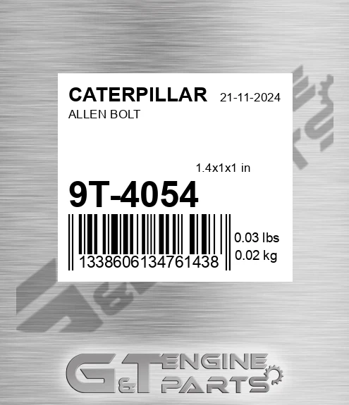 9T-4054 Allen Bolt