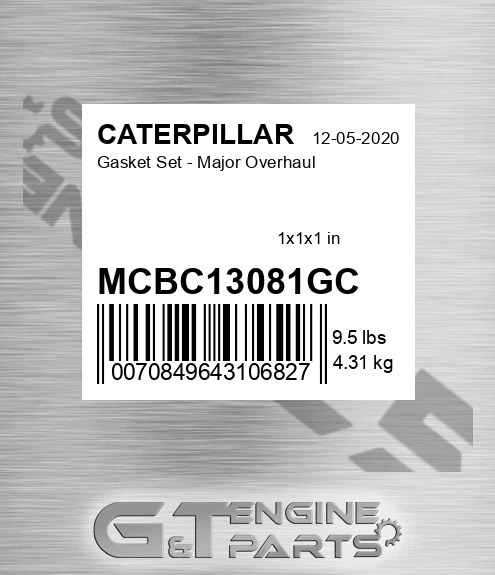 MCBC13081GC Gasket Set - Major Overhaul