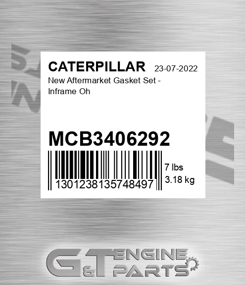 MCB3406292 New Aftermarket Gasket Set - Inframe Oh