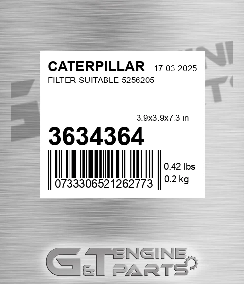 363-4364 Filter Suitable 5256205 for CATERPILLAR