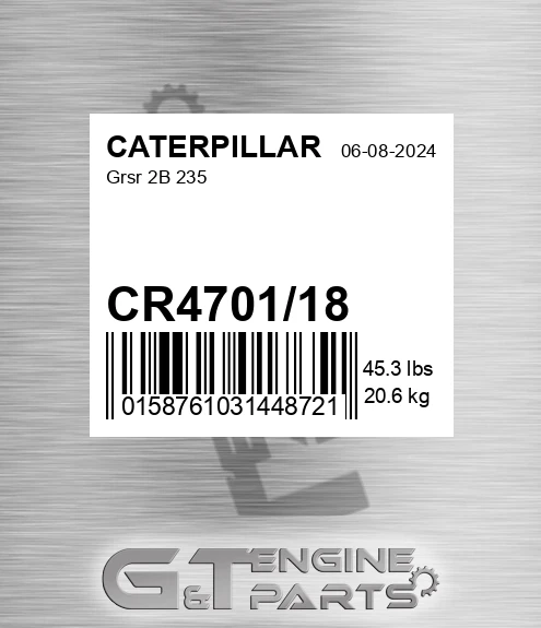 CR4701 18 Grsr 2B 235 made to fit CATERPILLAR 1 YEAR WARRANTY Price 133.87