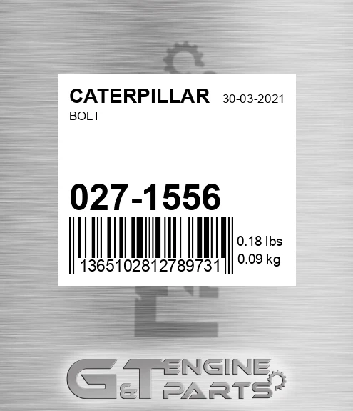 027-1556 Bolt
