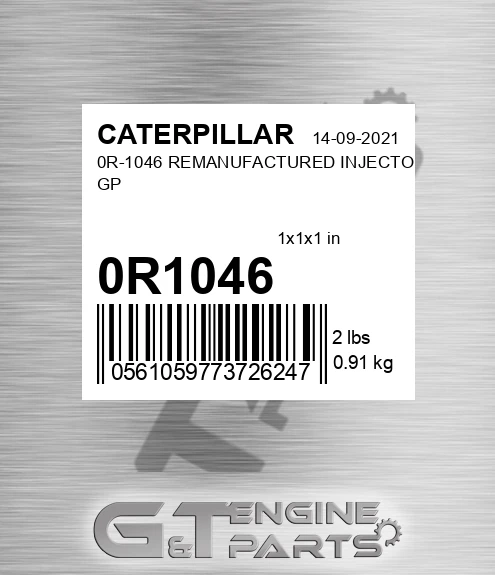 0R1046 0R-1046 REMANUFACTURED INJECTOR GP