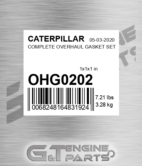 OHG0202 COMPLETE OVERHAUL GASKET SET