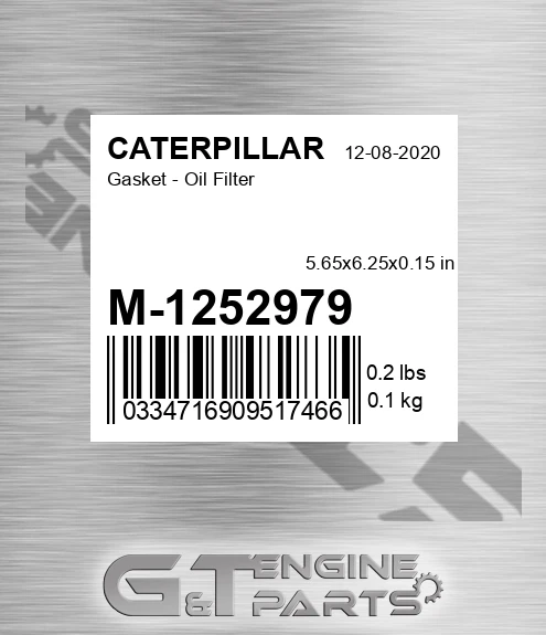 M-1252979 Gasket - Oil Filter