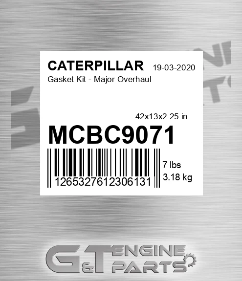 MCBC9071 Gasket Kit - Major Overhaul