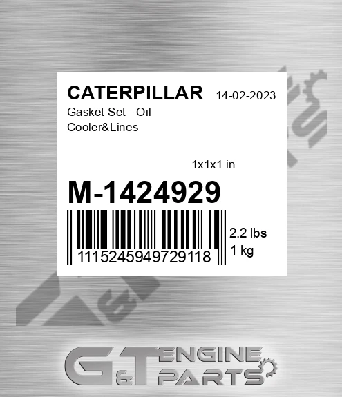 M-1424929 Gasket Set - Oil Cooler&amp;Lines