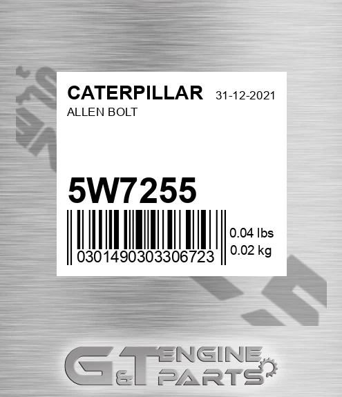 5W-7255 Allen Bolt