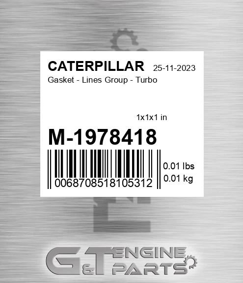 M-1978418 Gasket - Lines Group - Turbo