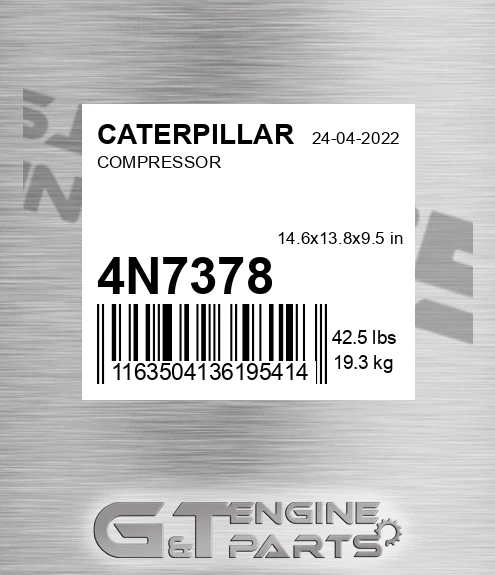 4N7378 COMPRESSOR AIR made to fit CATERPILLAR 