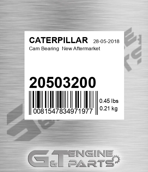20503200 Cam Bearing New Aftermarket