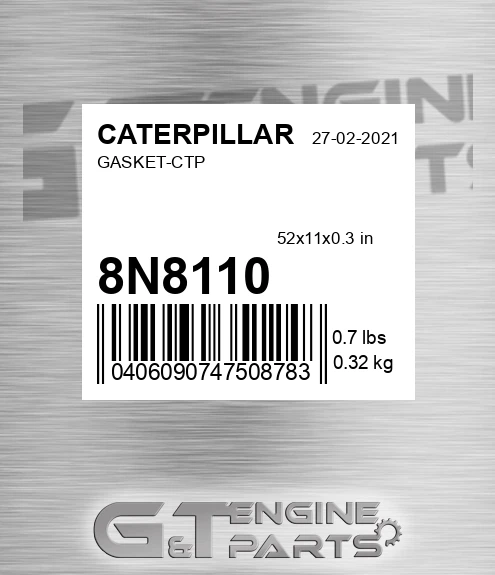8N8110 GASKET-CTP