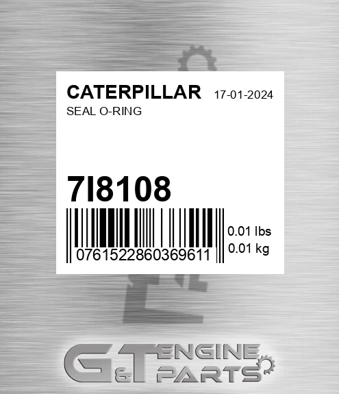 7I-8108 Seal O-ring