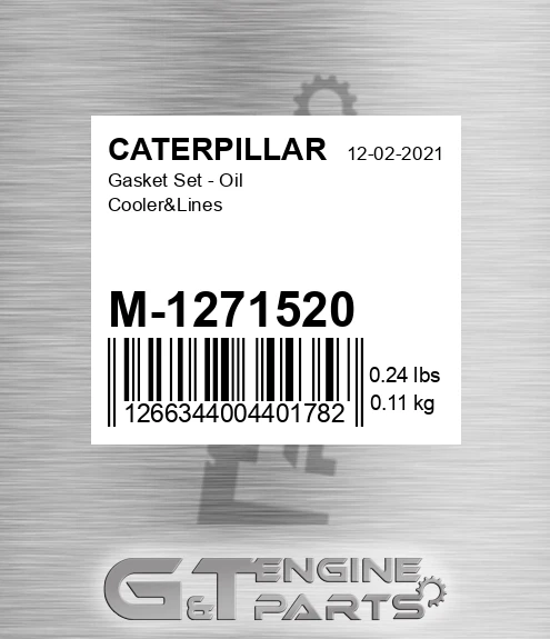 M-1271520 Gasket Set - Oil Cooler&amp;Lines