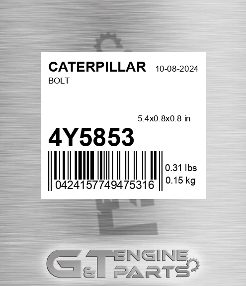 4Y-5853 Bolt for CATERPILLAR