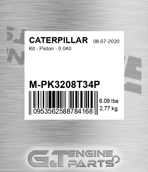 M-PK3208T34P Kit - Piston - 0.040
