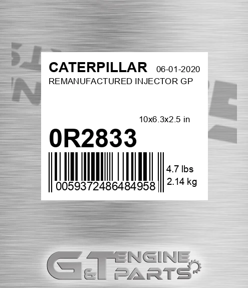 0R2833 REMANUFACTURED INJECTOR GP