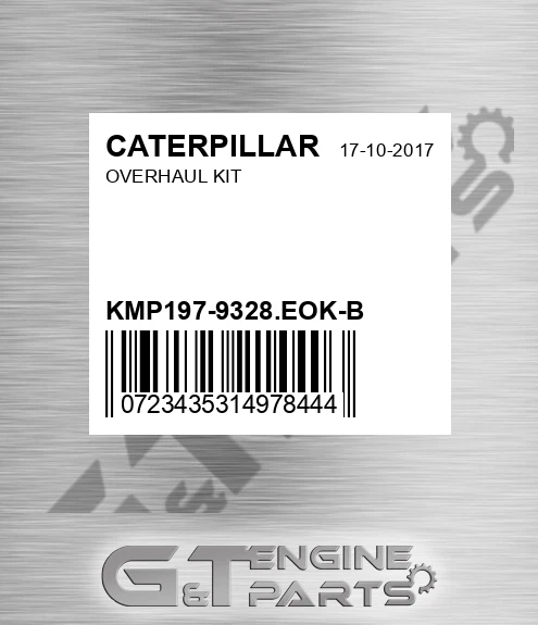 KMP197-9328.EOK-B OVERHAUL KIT made to fit CATERPILLAR | Price: $4,144