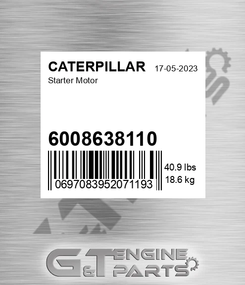 6008638110 Starter Motor for CATERPILLAR