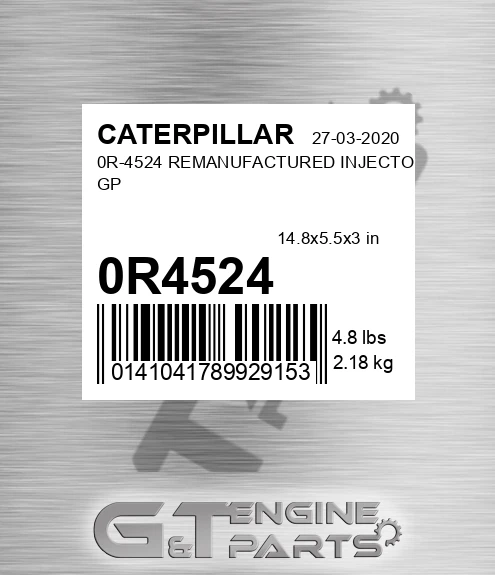 0R4524 0R-4524 REMANUFACTURED INJECTOR GP