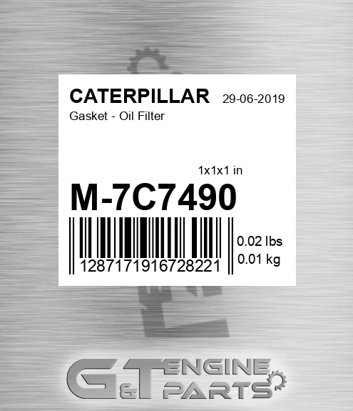 M-7C7490 Gasket - Oil Filter