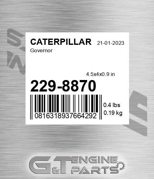 229 8870 Governor made to fit CATERPILLAR 1 YEAR WARRANTY Price 71.93